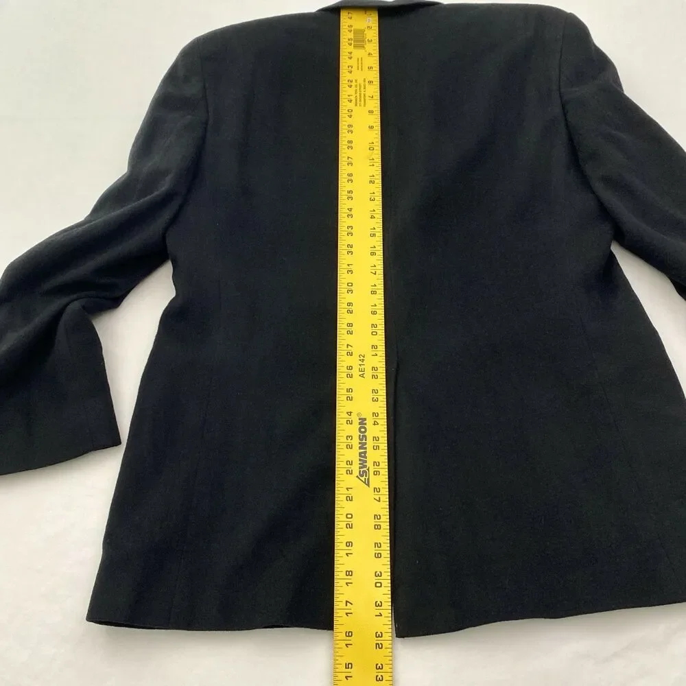 Lauren Ralph Lauren Blazer Mens 40R Black Wool Silk Cashmere Sport Coat Jacket